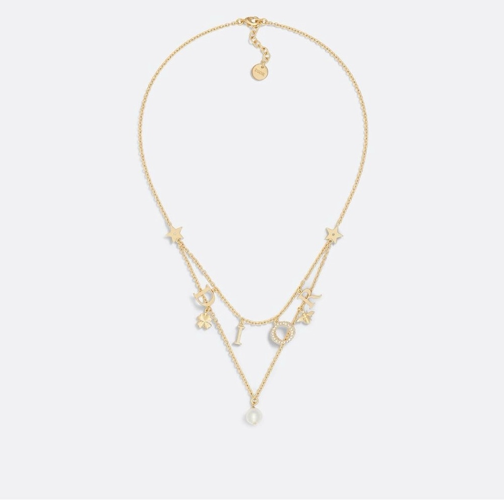 Dior Dio(R) Evolution Gold Crystal Pearl Necklace Worn Once - Picture 3 of 9